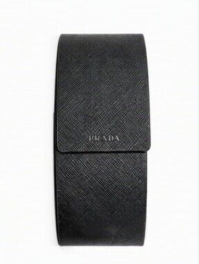 Prada Black Saffiano Eyeglasses Makeup Hard Case Luxury Designer Organizer